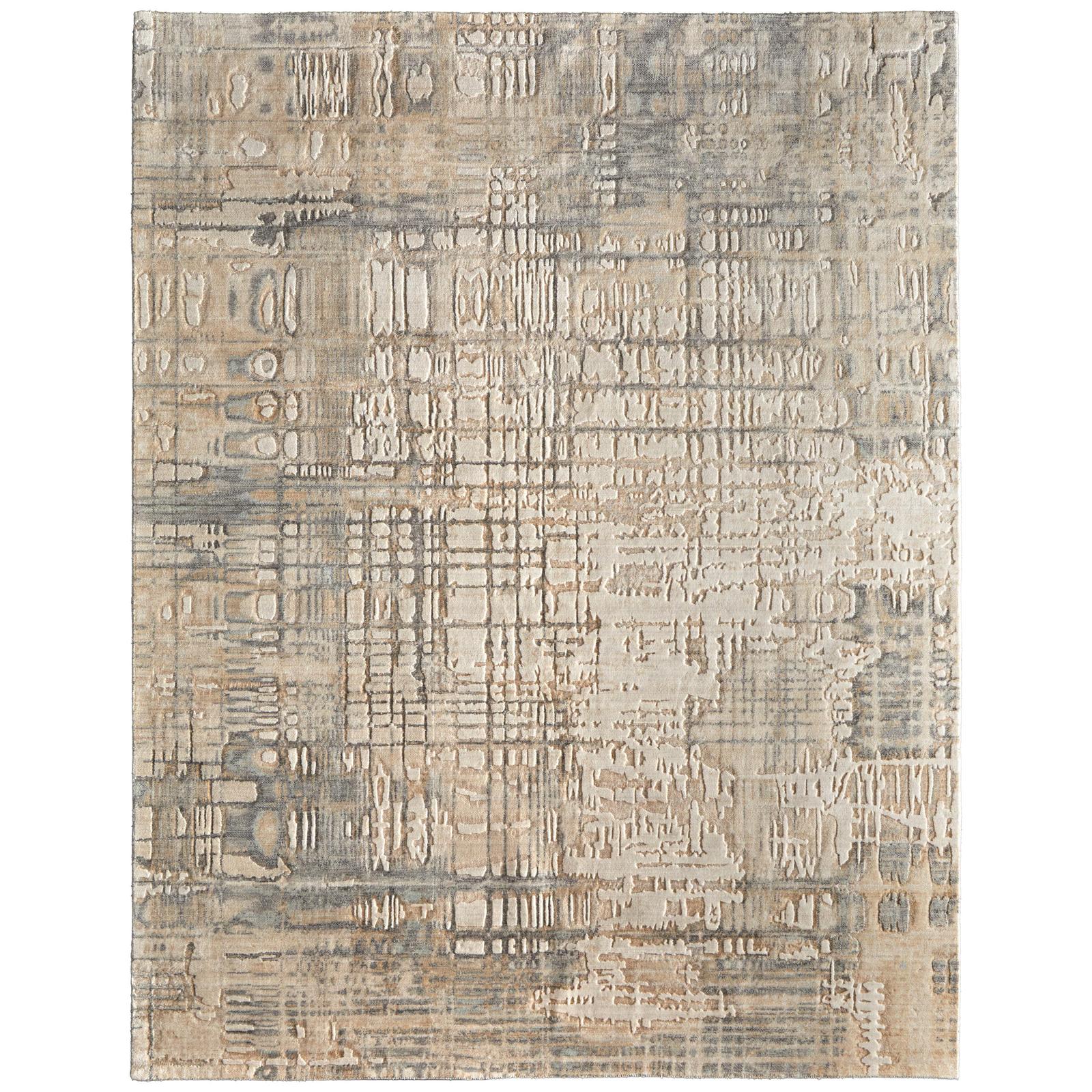 Feizy Jaxson 39PZF Modern Abstract, Ivory/Tan/Gray, Rug