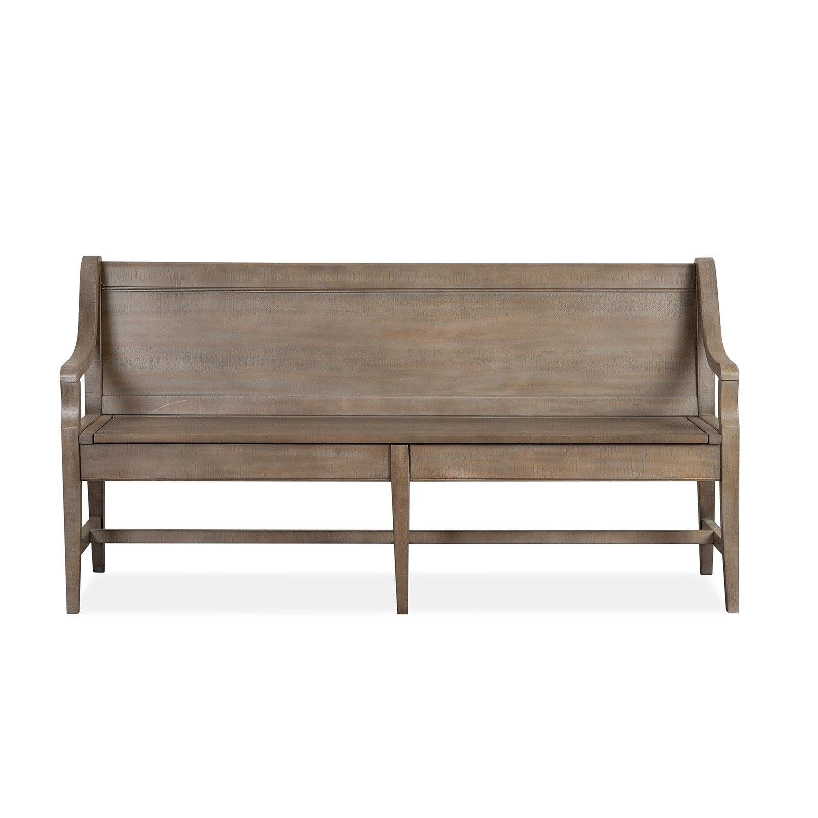 Magnussen Home Paxton Place Dovetail Grey Bench With Back
