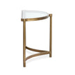 Magnussen Home Cassidy Aged Brass & Volakas Classic Demilune Sofa Table