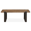 Magnussen Home Bowden Rustic Honey And Distressed Iron Rectangular Cocktail Table