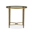 Magnussen Home Copia Antiqued Silver With Gold Tint Oval End Table