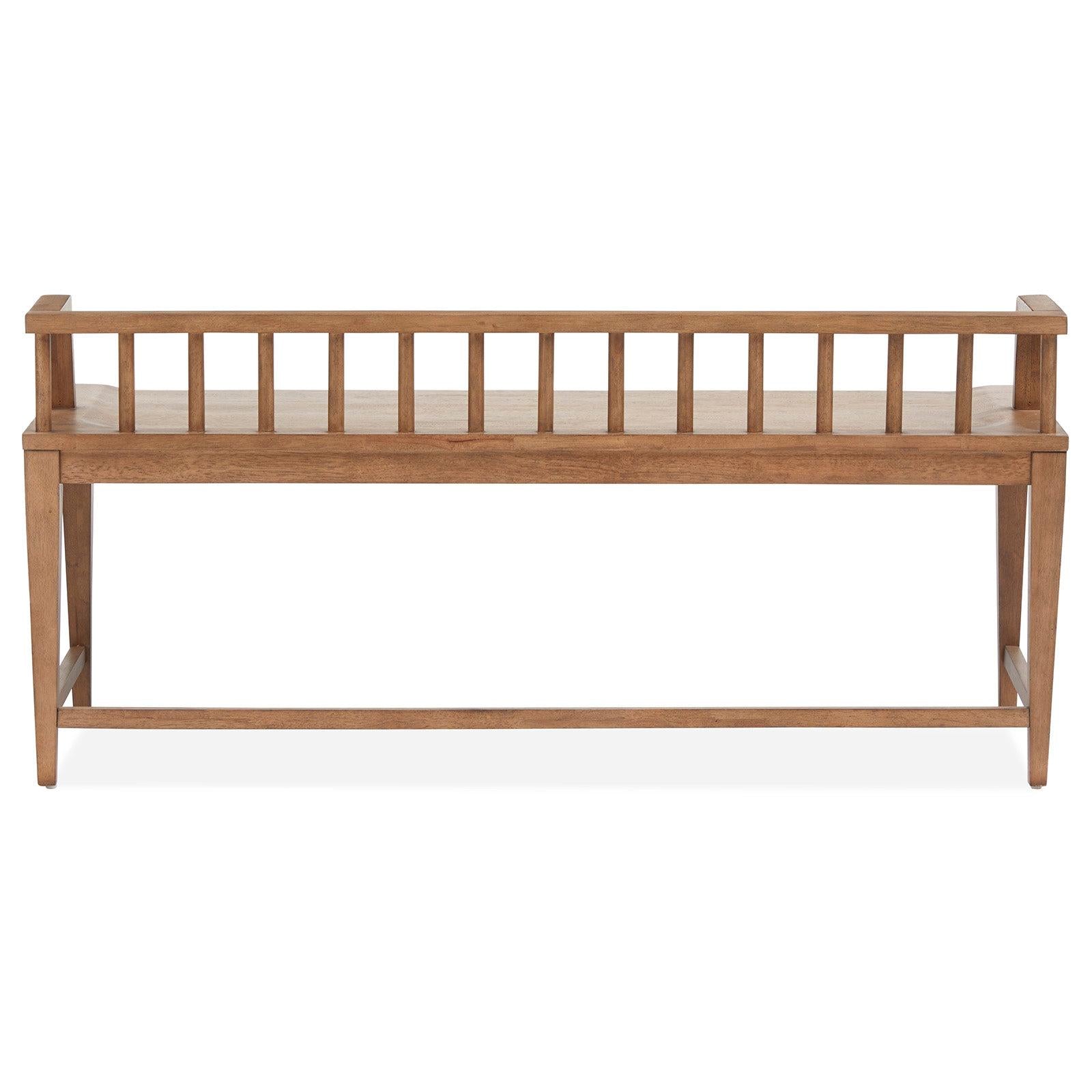 Magnussen Home Lindon Belgian Wheat Low Back Arm Bench