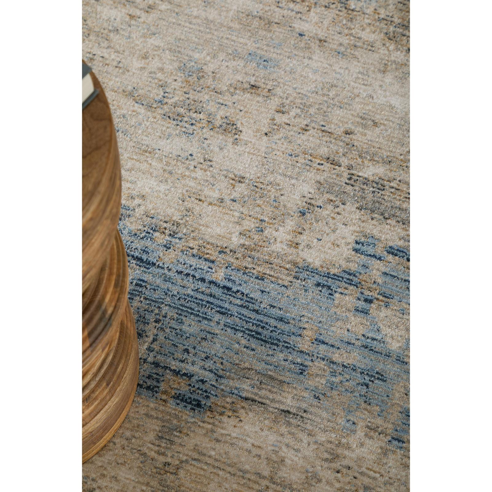 Feizy Sonora 39UBF Modern Abstract, Taupe/Ivory/Blue, Rug