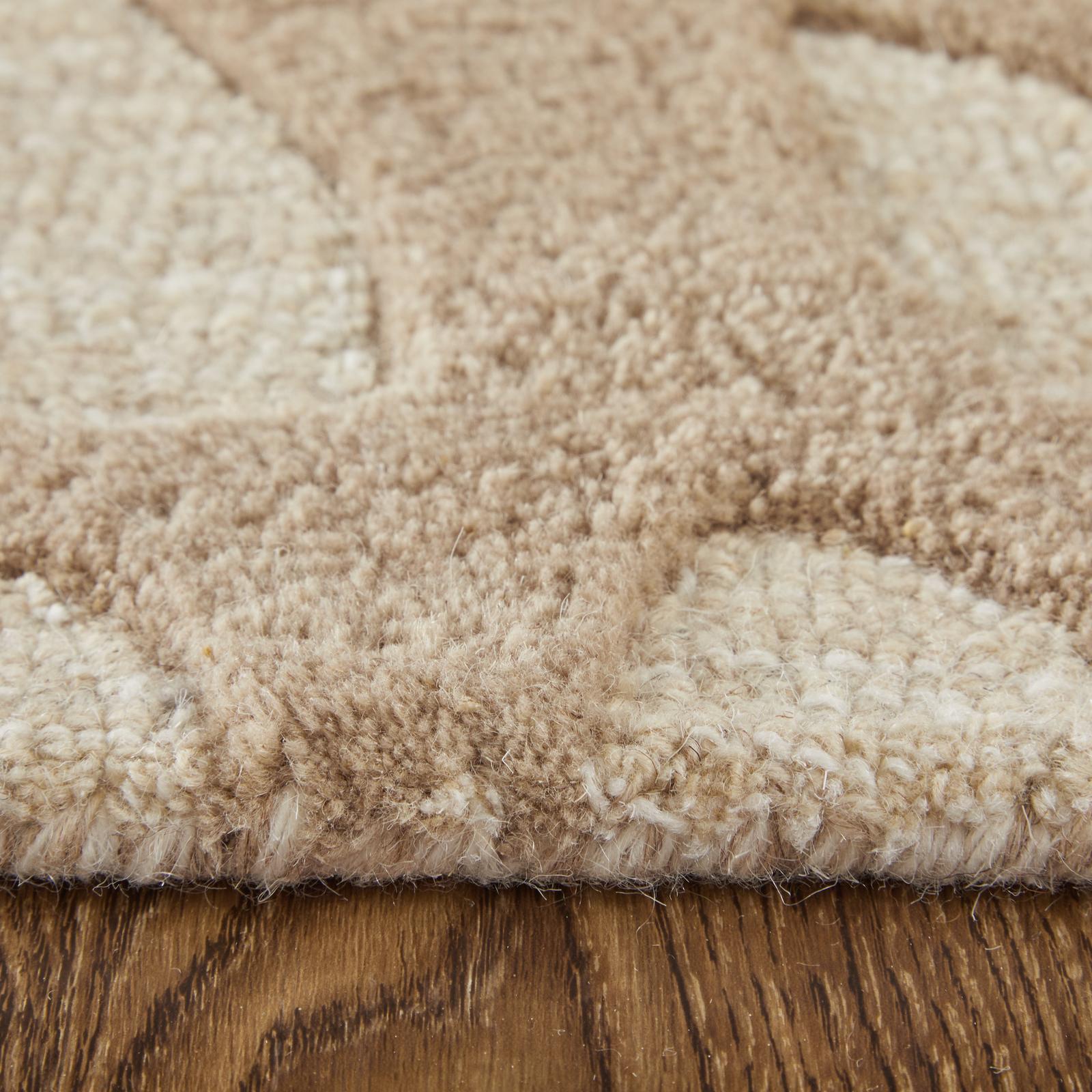 Feizy Kimball 8A32F Transitional Abstract Rug in Ivory/Brown/Tan