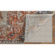 Feizy Kaia 39HXF Transitional Medallion in Orange/Ivory/Blue