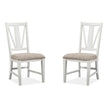 Magnussen Home Heron Cove Chalk White And Dovetail Grey Side Chair Set of 2
