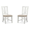 Magnussen Home Heron Cove Chalk White And Dovetail Grey Side Chair Set of 2