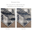 Feizy Micah 3048F Modern Chevron Rug in Black/Gray/Silver