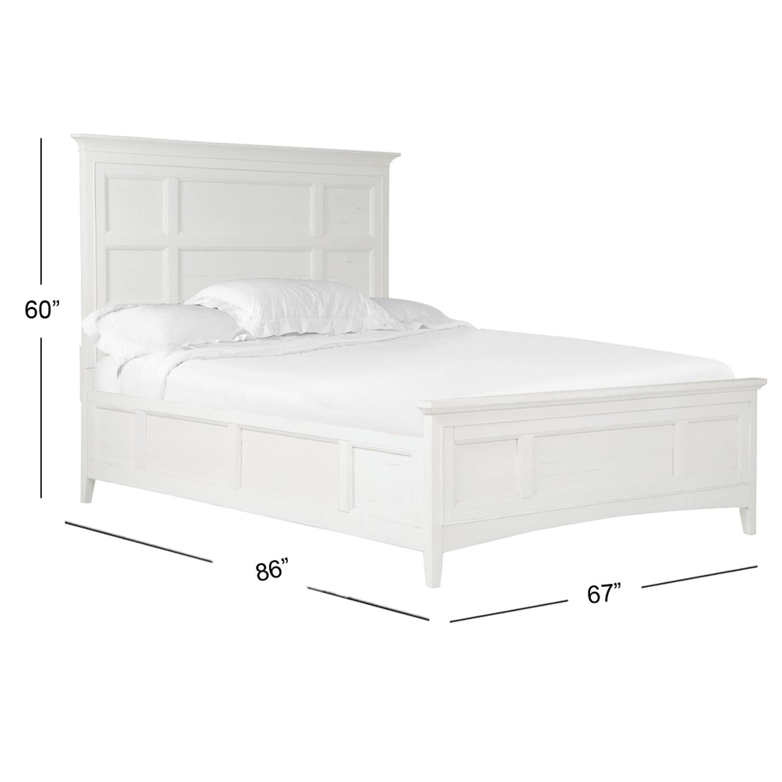 Magnussen Home Heron Cove Chalk White & Dovetail Grey Bed