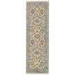 Feizy Karina 69G9F Transitional Floral & Botanical Rug in Ivory/Orange/Blue