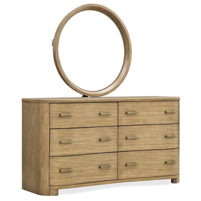 Pulaski Furniture Leeza Brown Double Drawer Dresser With Mirror
