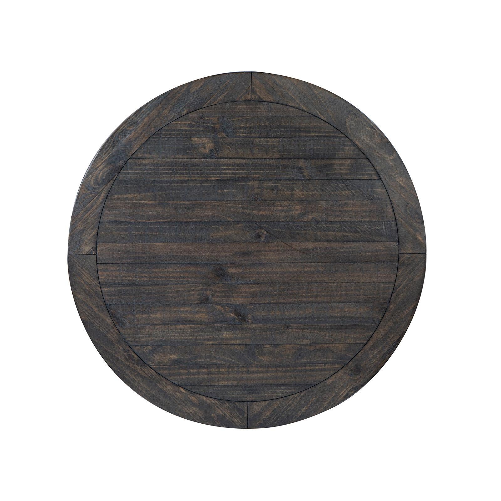 Magnussen Home Boswell Peppercorn Round Cocktail Table With Casters