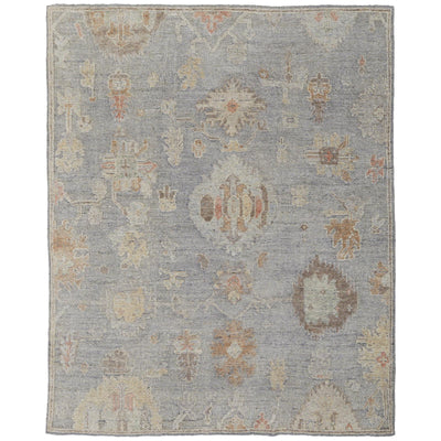 Feizy Grafton 69FMF Transitional Floral & Botanical Rug in Blue/Gray/Yellow
