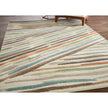 Feizy Eden 39QXF Modern Abstract Rug in Ivory/Brown/Blue
