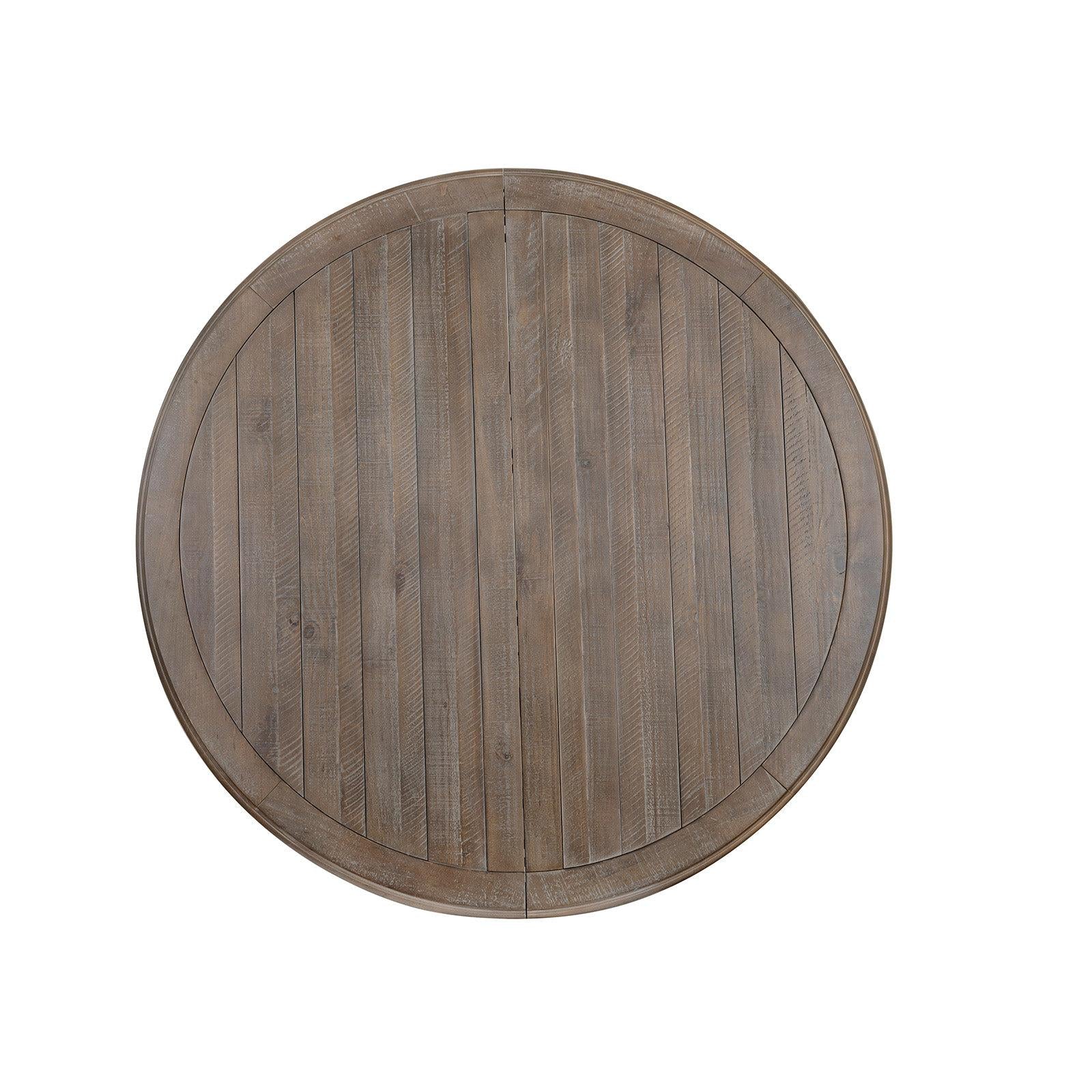 Magnussen Home Lancaster Dovetail Grey Extendable Round Dining Table
