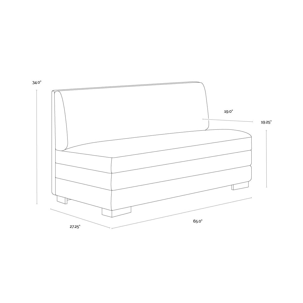 Sunpan Radcliff Banquette