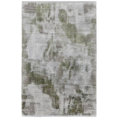 Feizy Cadiz 39N5F Modern Ikat Rug in Gray/Green/Silver
