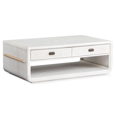 Salt Life Home Sunset Cove Moonlight Pearl Rectangular Cocktail Table with Casters Sale