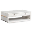 Salt Life Home Sunset Cove Moonlight Pearl Rectangular Cocktail Table with Casters