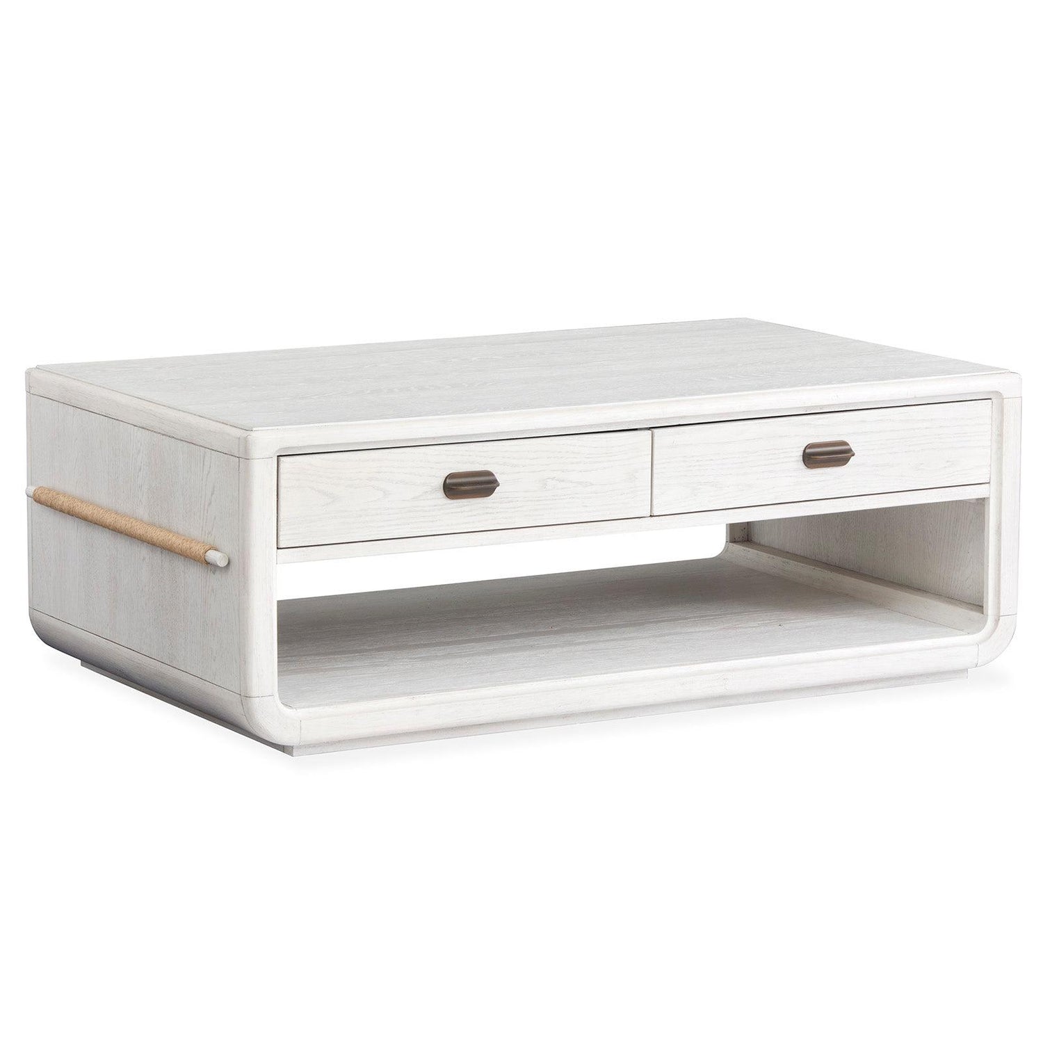 Salt Life Home Sunset Cove Moonlight Pearl Rectangular Cocktail Table with Casters