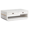 Salt Life Home Sunset Cove Moonlight Pearl Rectangular Cocktail Table with Casters