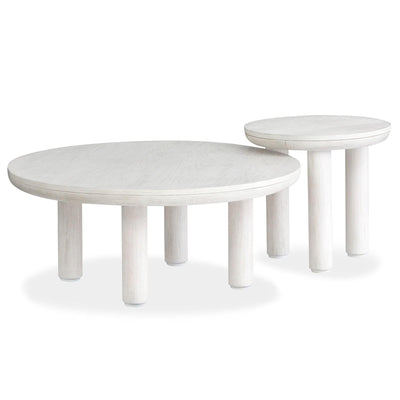 Salt Life Home Sunset Cove Moonlight Pearl Nesting Cocktail Table with Casters Sale