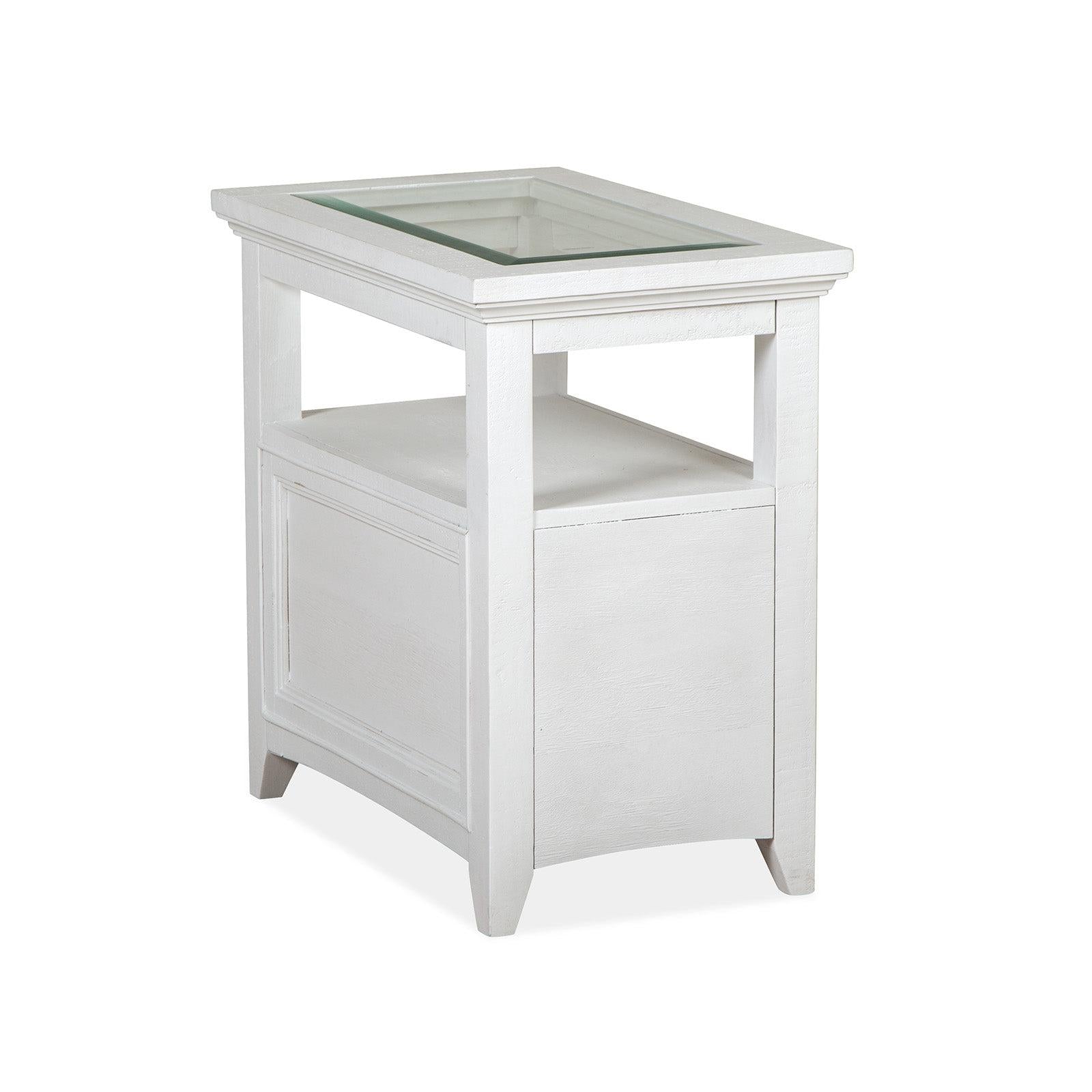 Magnussen Home Heron Cove Chalk White Chairside End Table