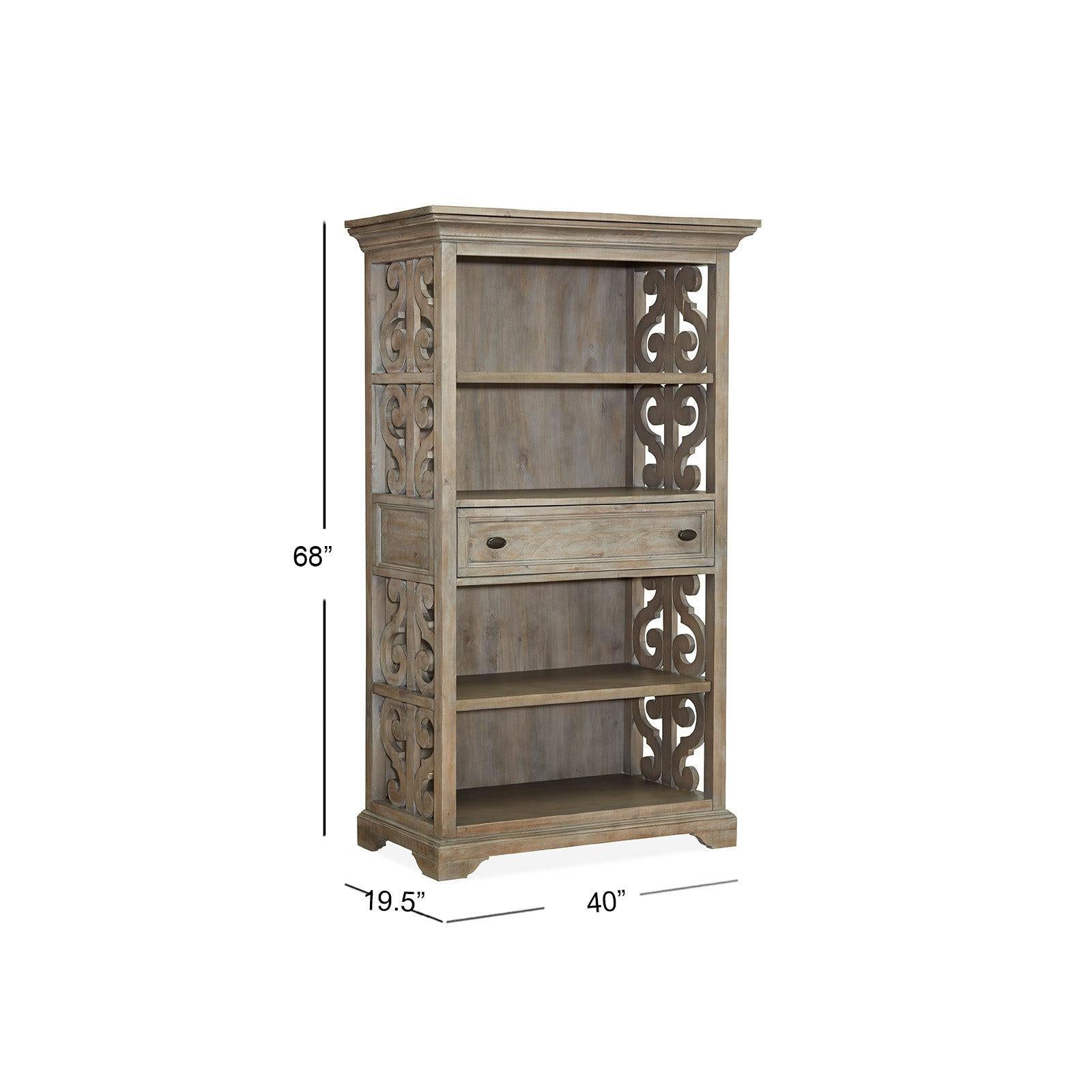 Magnussen Home Tinley Park Dove Tail Grey Bookcase