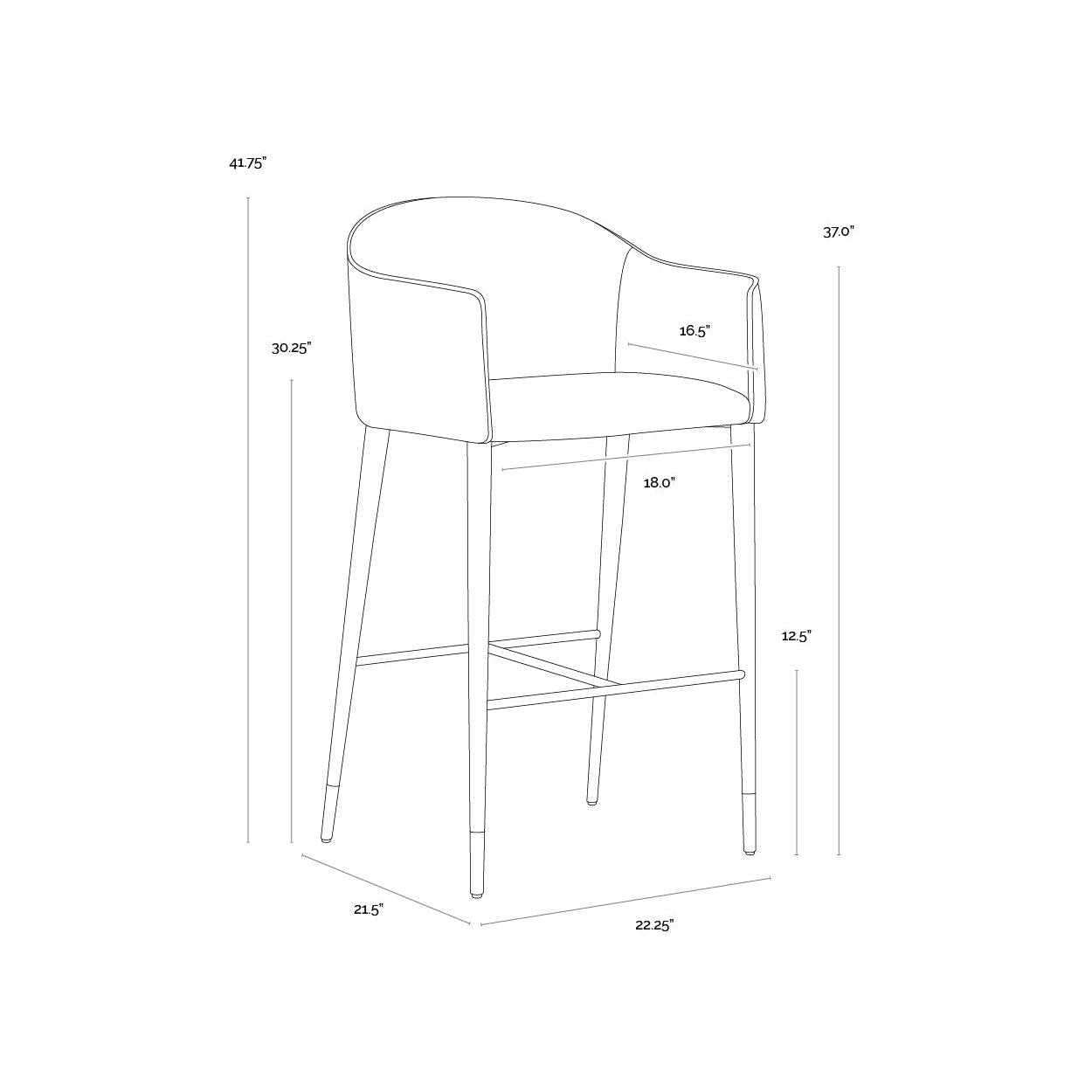 Sunpan Kylin Barstool