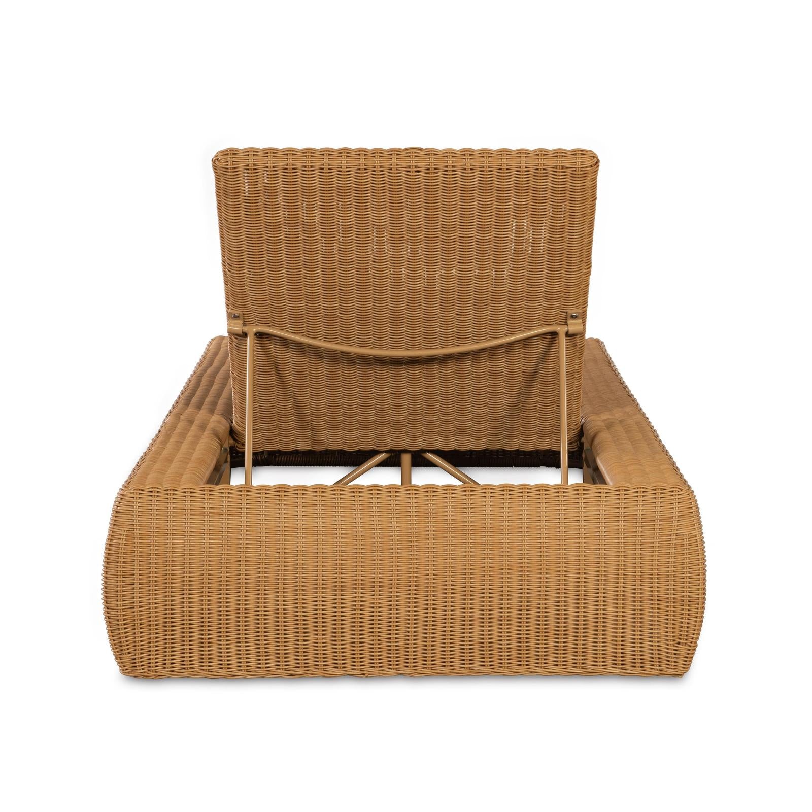 Century Furniture Outdoor Complements Poolside Wicker Reclining Chaise Lounge