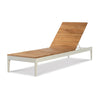 Century Furniture Outdoor Complements Poolside Metal/Teak Reclining Chaise Long
