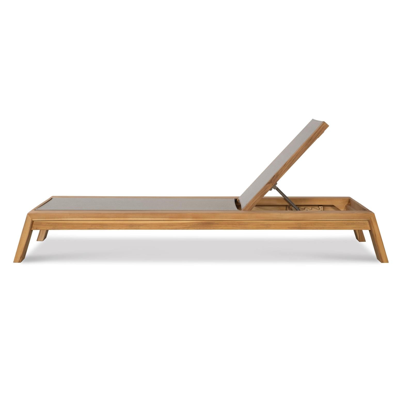 Century Furniture Outdoor Complements Poolside Teak Reclining Chaise Lounge I