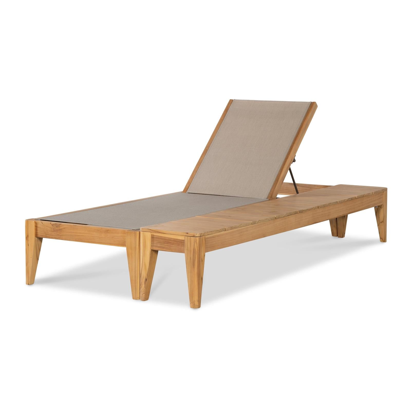 Century Furniture Outdoor Complements Poolside Teak Reclining Chaise Lounge II