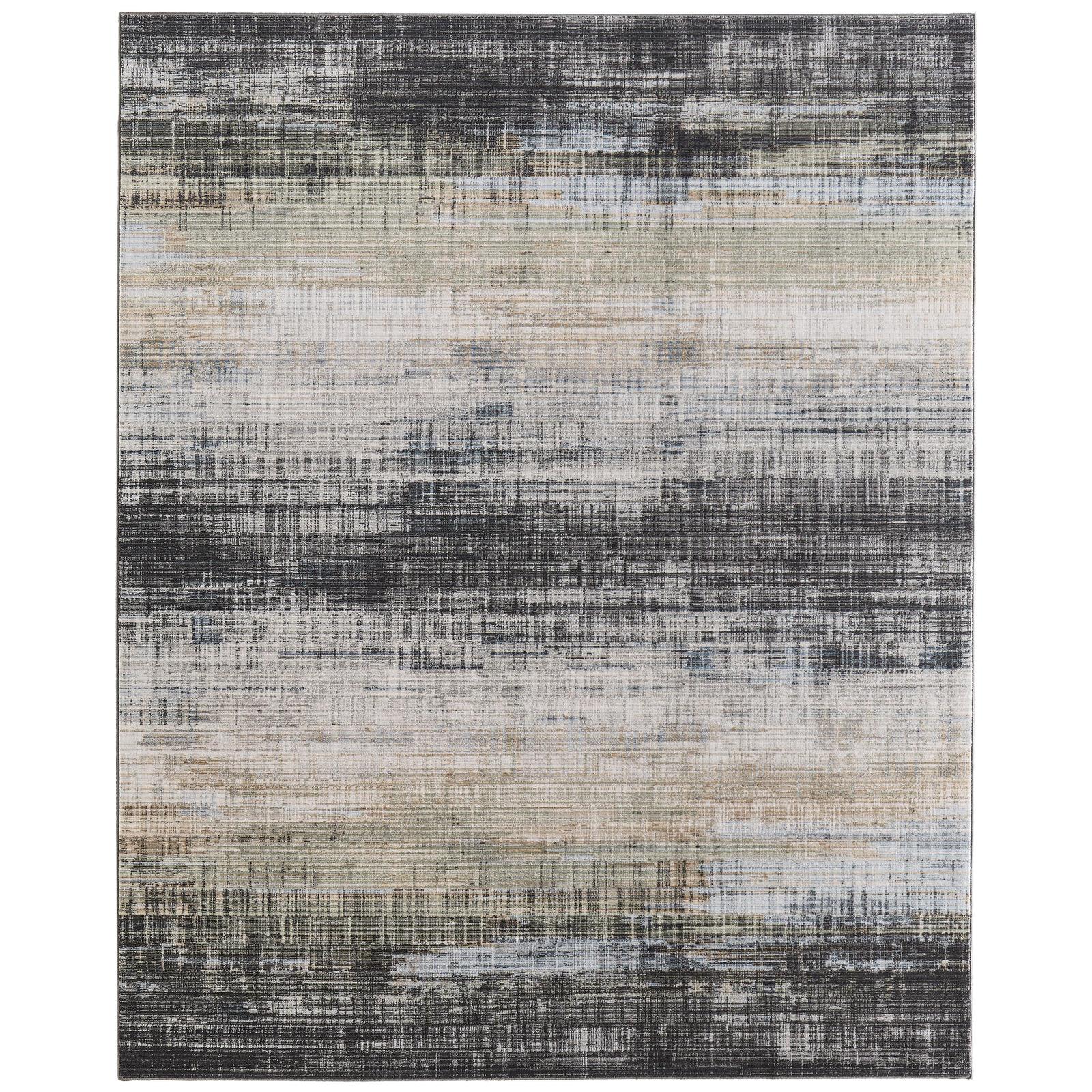 Feizy Greenwich 39U2F Modern Gradient & Ombre, Green/Black/Ivory, Rug
