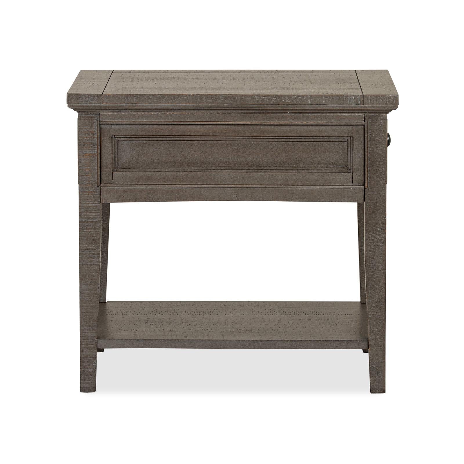 Magnussen Home Paxton Place Dovetail Grey Rectangular End Table