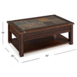 Magnussen Home Roanoke Cherry And Slate Rectangular Lift Top Cocktail Table With Casters