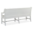 Magnussen Home Heron Cove Chalk White And Dovetail Grey Bench With Back