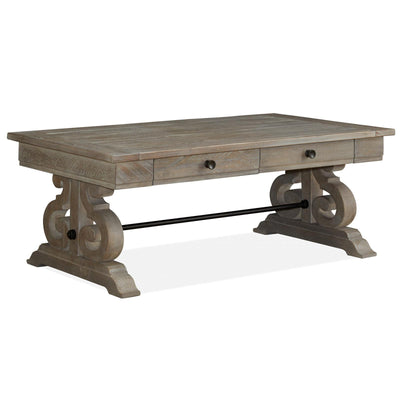 Magnussen Home Tinley Park Dove Tail Grey Rectangular Cocktail Table
