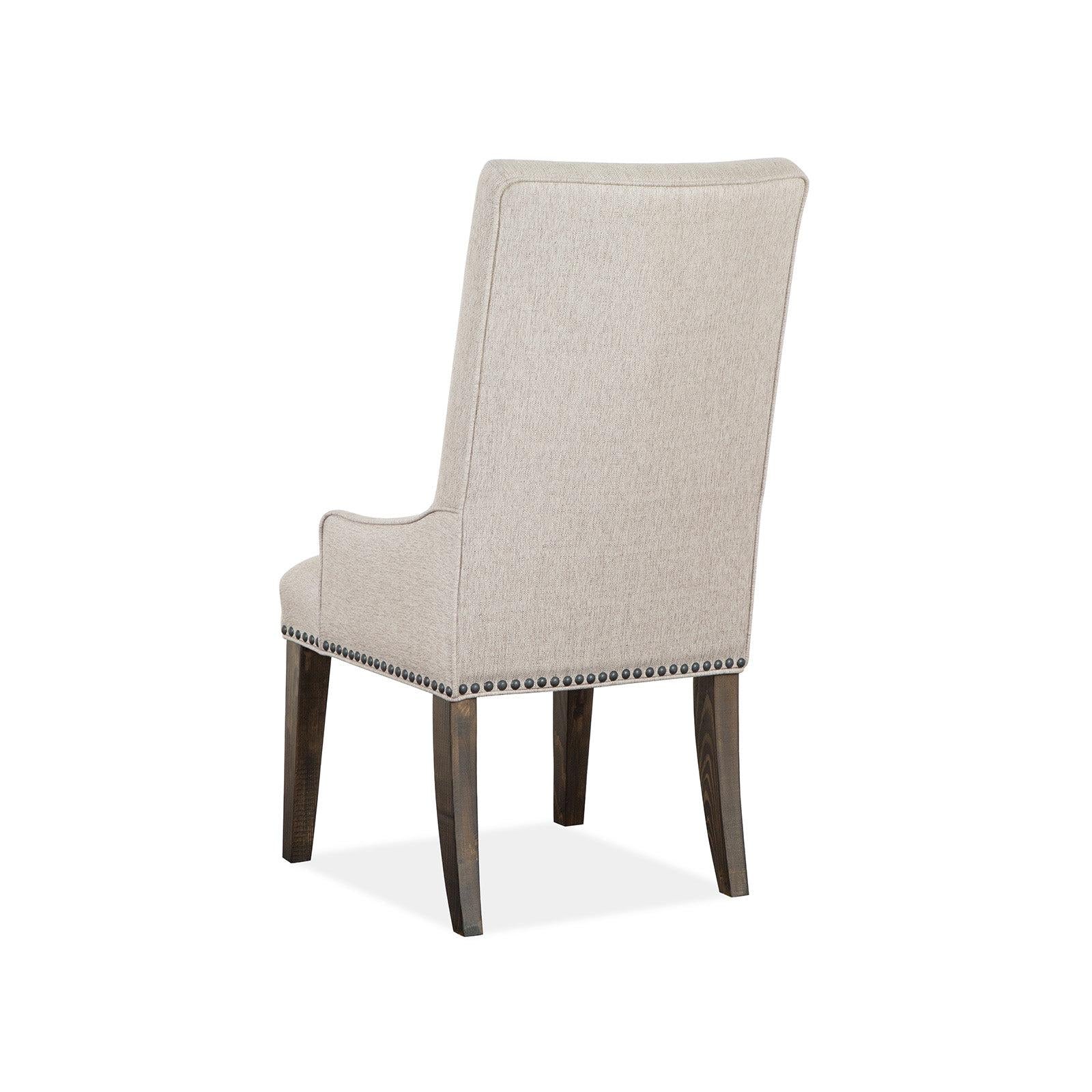 Magnussen Home Bellamy Peppercorn Upholstered Host Chair Set of 2