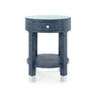 Villa & House Dakota Round Side Table with Glass Top