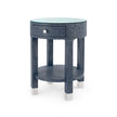 Villa & House Dakota Round Side Table with Glass Top