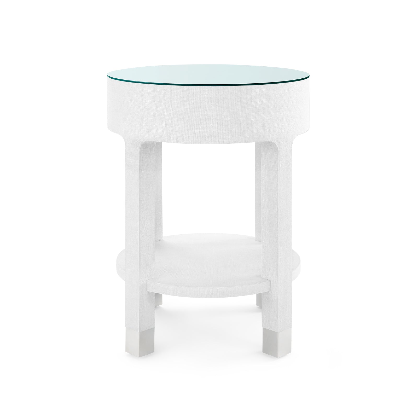 Villa & House Dakota Round Side Table with Glass Top