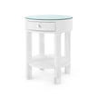 Villa & House Dakota Round Side Table with Glass Top