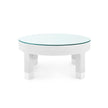 Villa & House Dakota Round Coffee Table with Glass Top