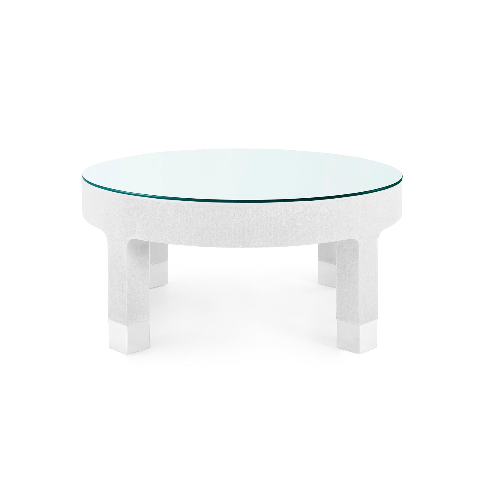 Villa & House Dakota Round Coffee Table with Glass Top