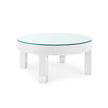 Villa & House Dakota Round Coffee Table with Glass Top