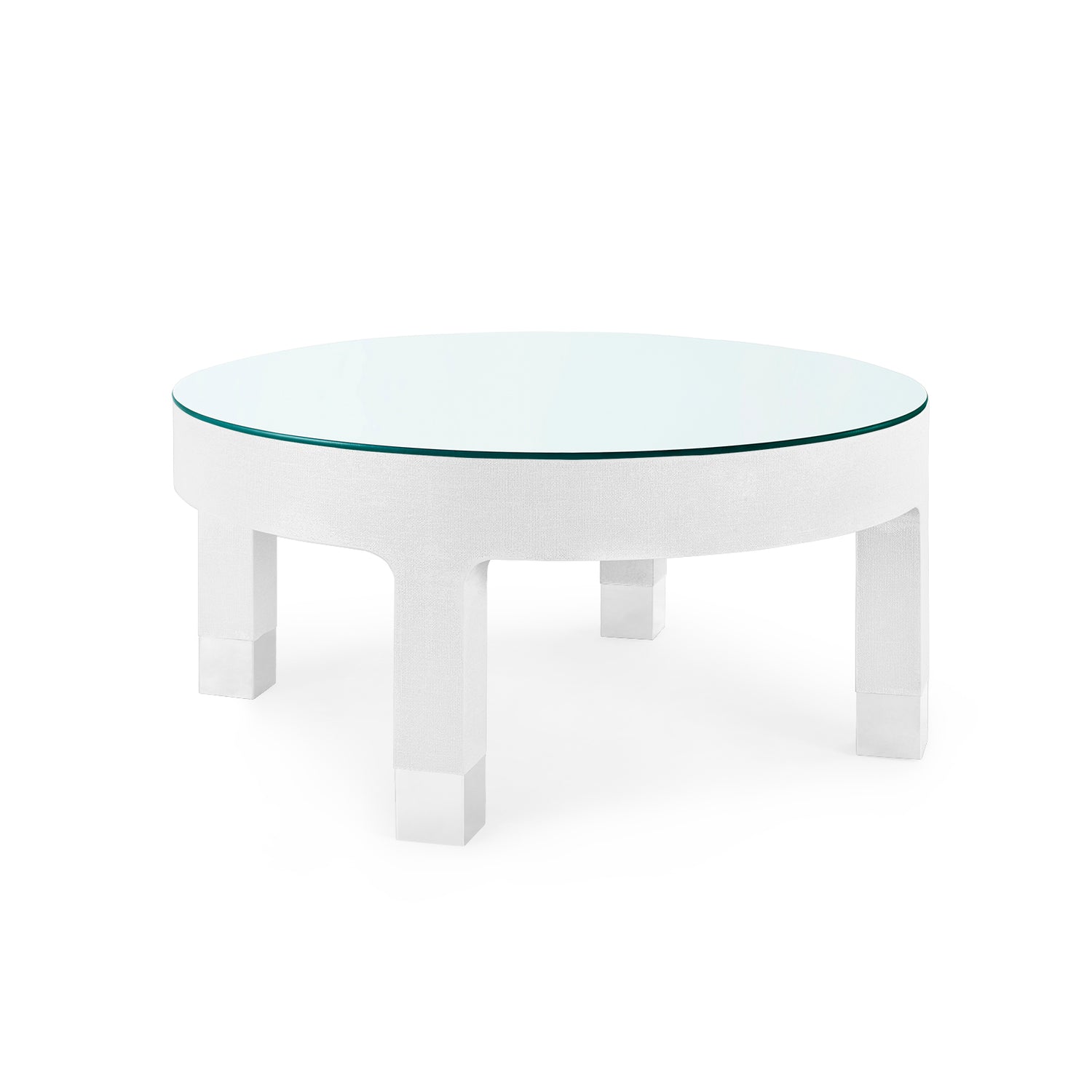 Villa & House Dakota Round Coffee Table with Glass Top