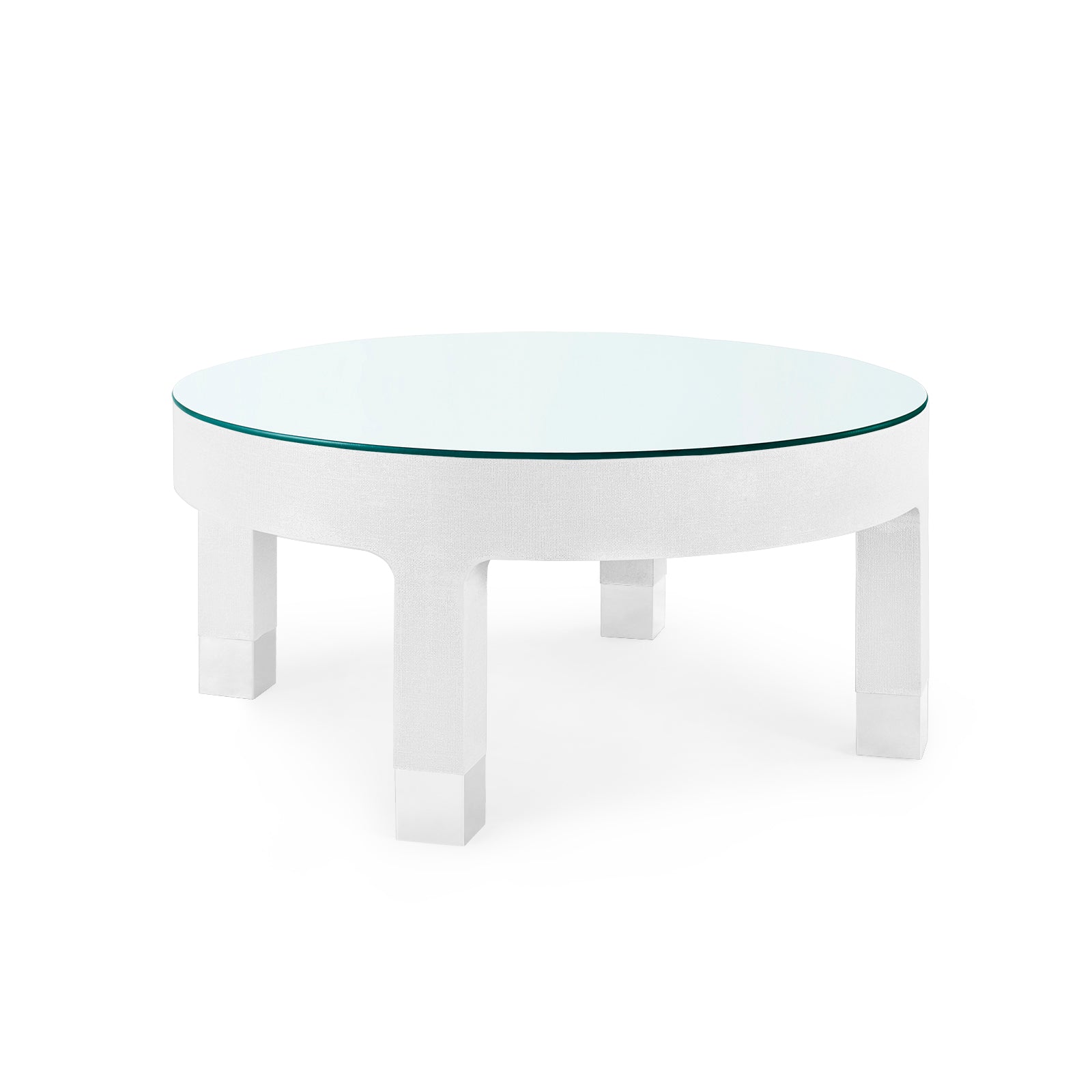 Villa & House Dakota Round Coffee Table with Glass Top