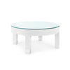 Villa & House Dakota Round Coffee Table with Glass Top