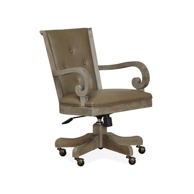 Magnussen Home Tinley Park Dove Tail Grey Fully Upholstered Swivel Chair